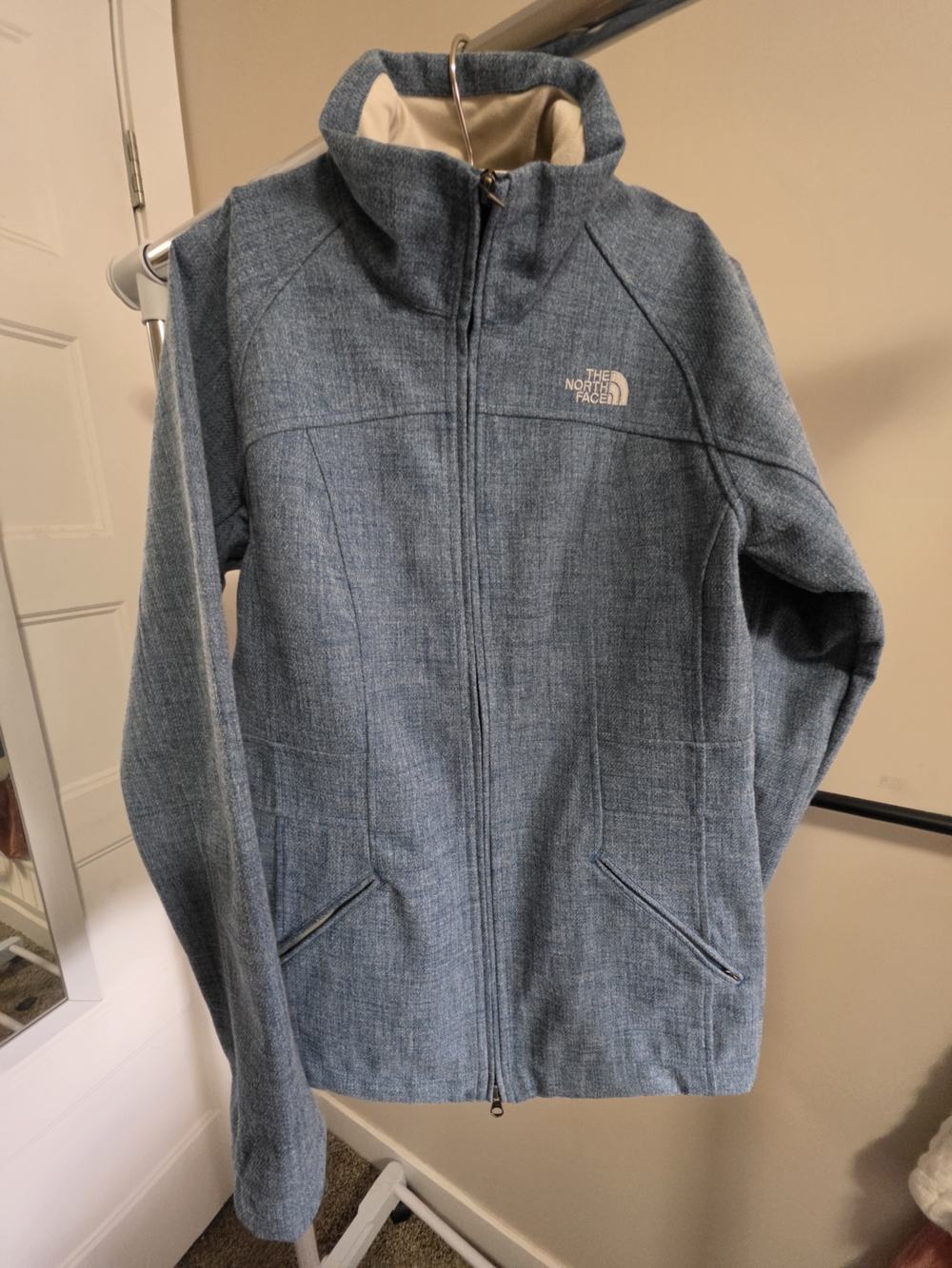 The North Face Blue Fleece Full Zip Jacket Size Medium